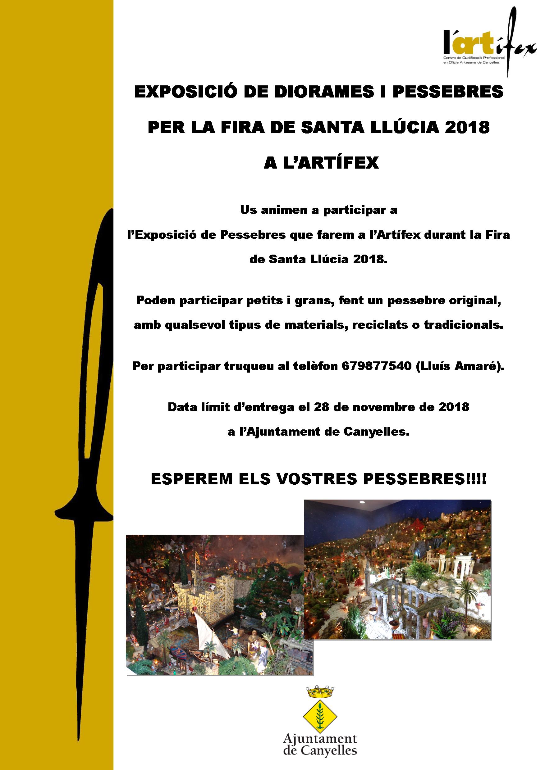 Cartell Diorames i pessebres Artífex Santa Llúcia 2018