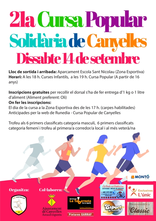Cartell de la Cursa popular solidària