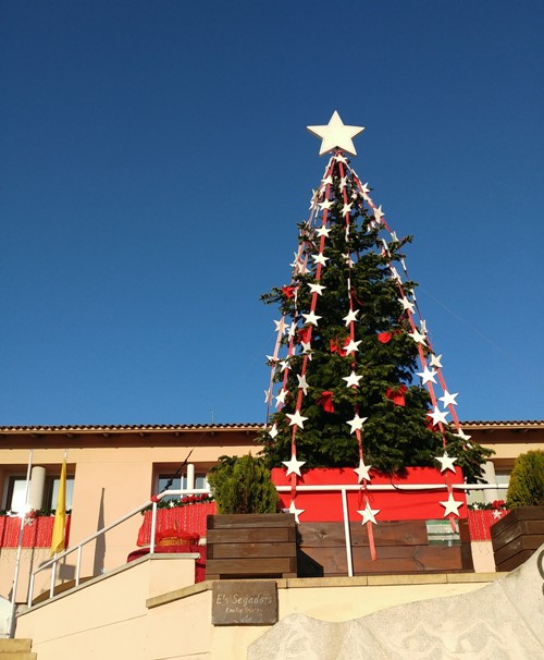 Imatge de l'arbre dels desitjos en aquest assolejat dia